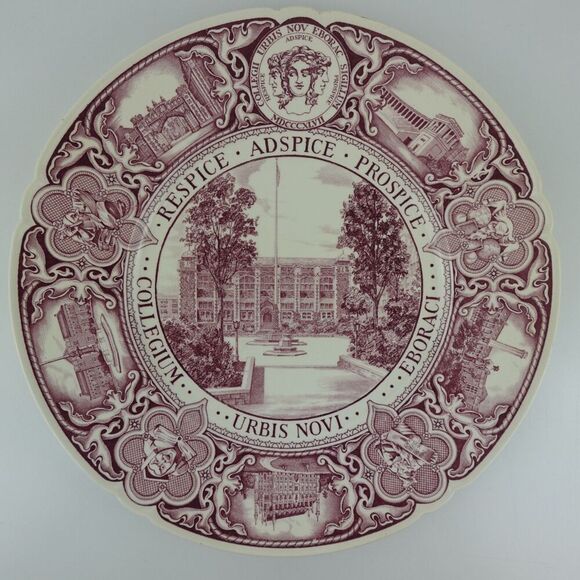 Wedgewood Mulberry Plate College Of The City Of New York The Gymnasium - Picture 1 of 9